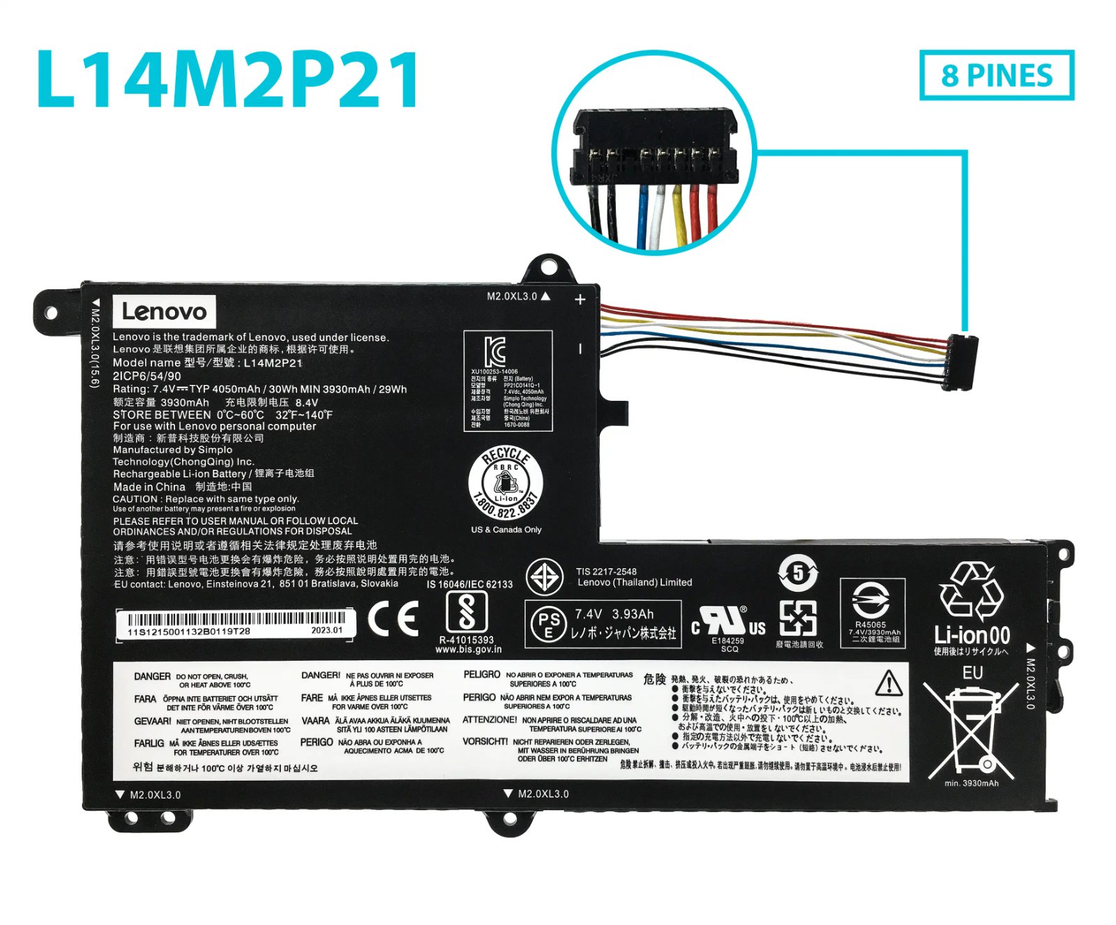 BATERIAS LENOVO GEN L14M2P21